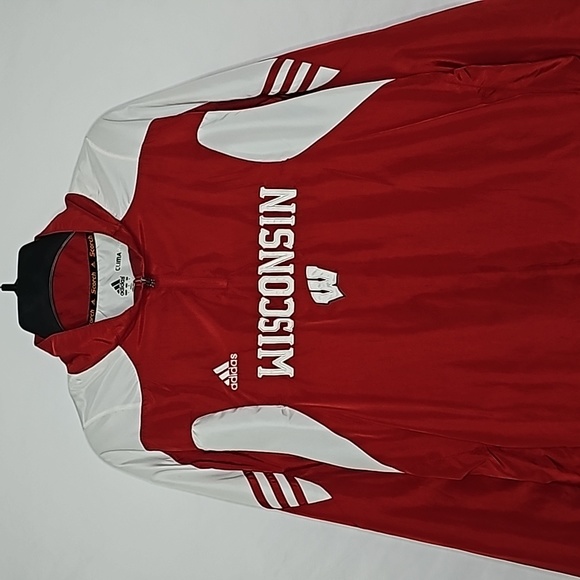 ADIDAS ▪︎ WISCONSIN BADGERS WINDBREAKER ▪︎ SIZE L - Picture 3 of 10
